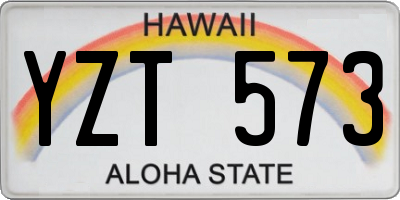 HI license plate YZT573