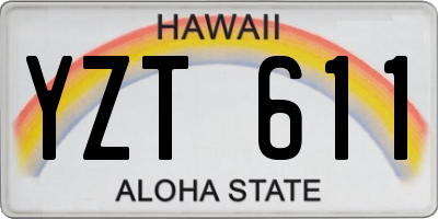 HI license plate YZT611