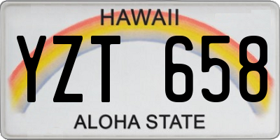 HI license plate YZT658
