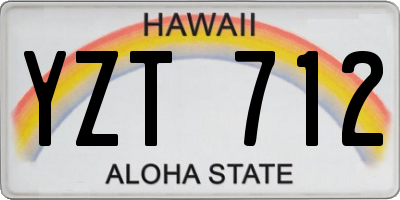 HI license plate YZT712