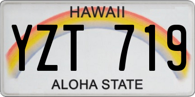 HI license plate YZT719
