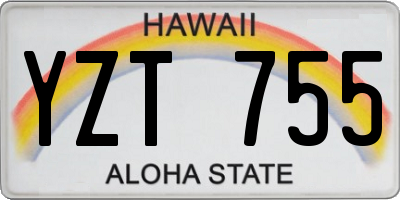 HI license plate YZT755
