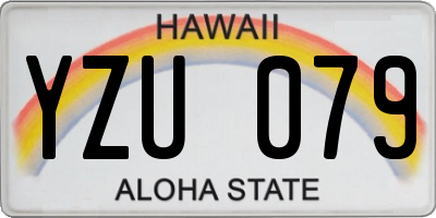 HI license plate YZU079