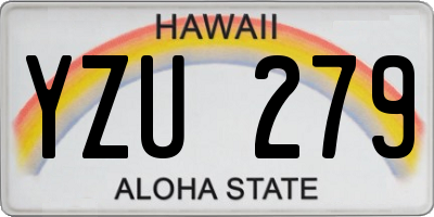 HI license plate YZU279