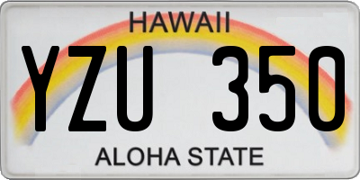 HI license plate YZU350