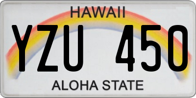 HI license plate YZU450