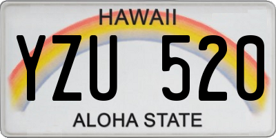 HI license plate YZU520