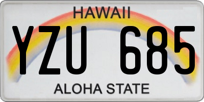HI license plate YZU685