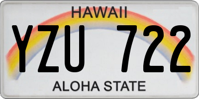HI license plate YZU722