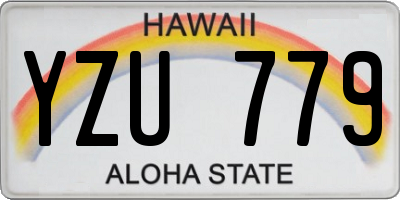 HI license plate YZU779