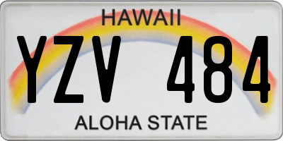 HI license plate YZV484