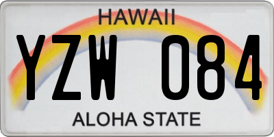HI license plate YZW084