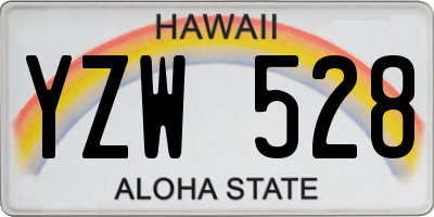 HI license plate YZW528