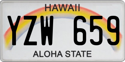 HI license plate YZW659