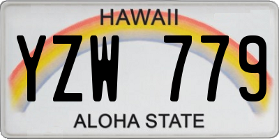HI license plate YZW779