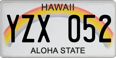 HI license plate YZX052