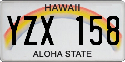 HI license plate YZX158