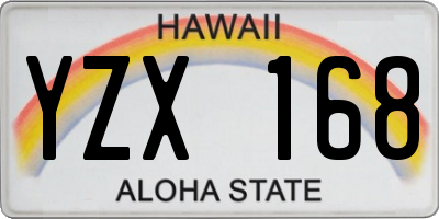HI license plate YZX168