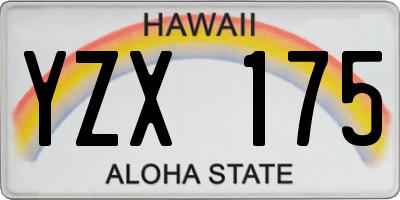 HI license plate YZX175