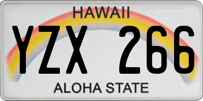 HI license plate YZX266