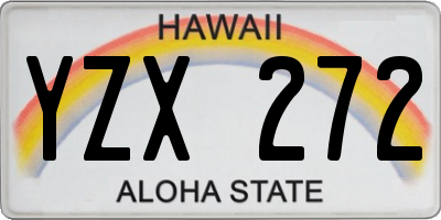 HI license plate YZX272