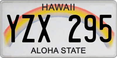 HI license plate YZX295