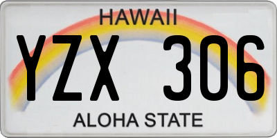 HI license plate YZX306