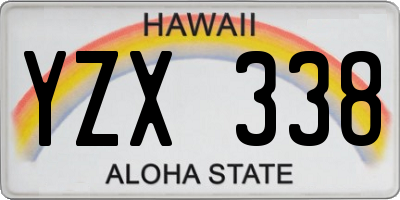 HI license plate YZX338