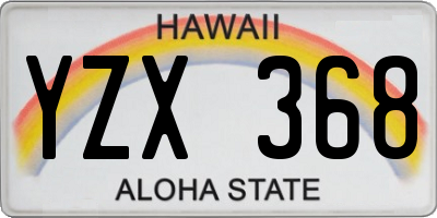 HI license plate YZX368