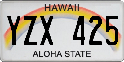HI license plate YZX425