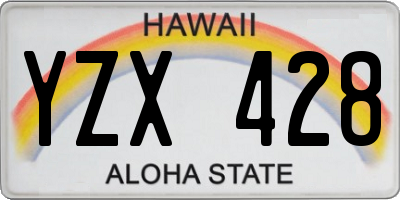 HI license plate YZX428