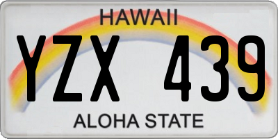 HI license plate YZX439