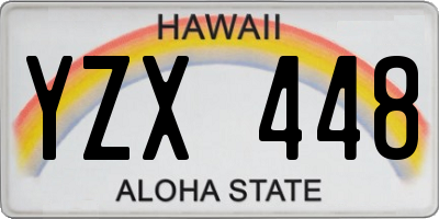 HI license plate YZX448