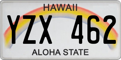 HI license plate YZX462