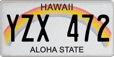 HI license plate YZX472