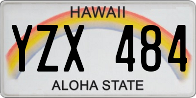 HI license plate YZX484