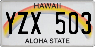 HI license plate YZX503
