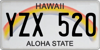 HI license plate YZX520