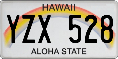 HI license plate YZX528