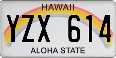 HI license plate YZX614