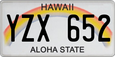 HI license plate YZX652
