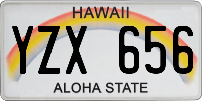 HI license plate YZX656