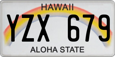 HI license plate YZX679