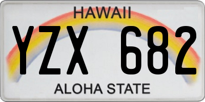 HI license plate YZX682