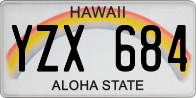 HI license plate YZX684