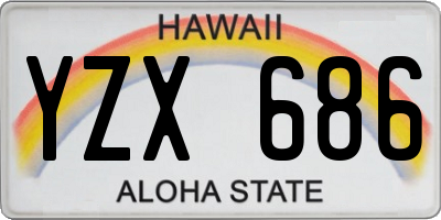 HI license plate YZX686