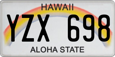 HI license plate YZX698