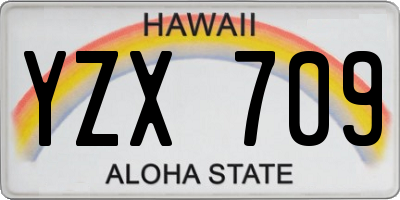 HI license plate YZX709