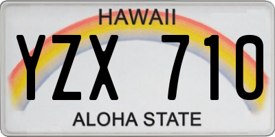 HI license plate YZX710