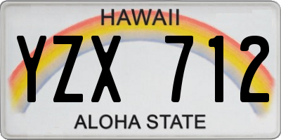 HI license plate YZX712
